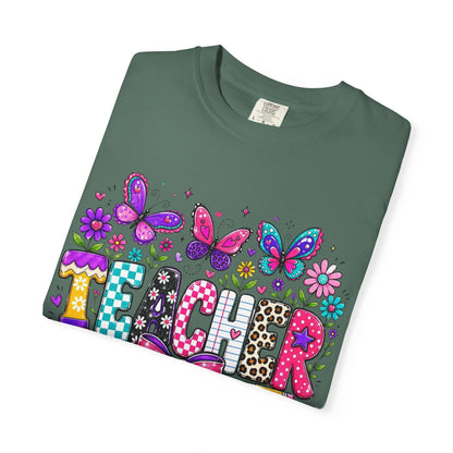 Teacher Colorful Butterfly T-Shirt