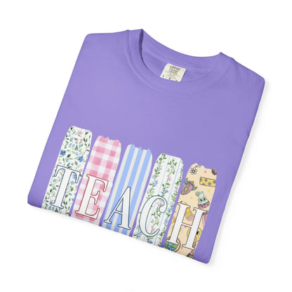 Teacher Floral Pencil Bow T-Shirt