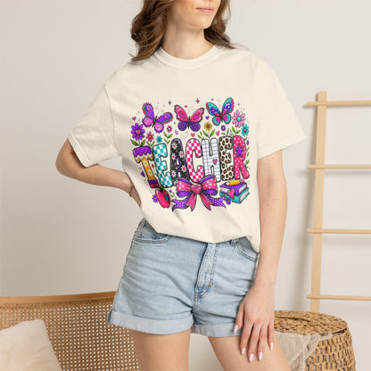 Teacher Colorful Butterfly T-Shirt