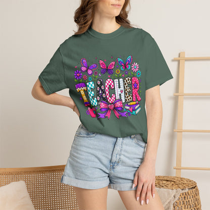 Teacher Colorful Butterfly T-Shirt