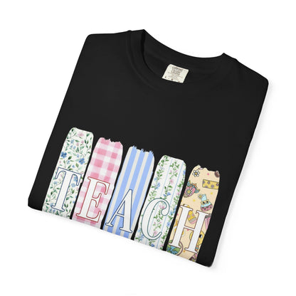 Teacher Floral Pencil Bow T-Shirt