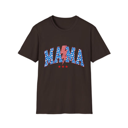 Mama T-Shirt — Patriotic USA Stars & Stripes Fourth of July Tee