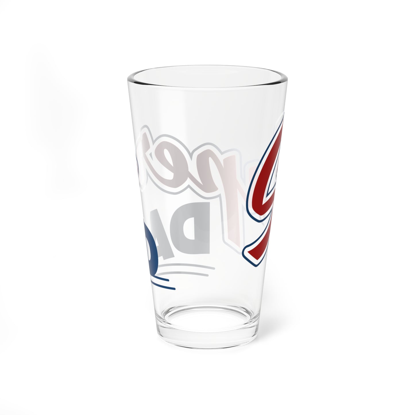 Mixing Glass — “Super Dad” 16oz Beer Pint Glass, Father’s Day Gift