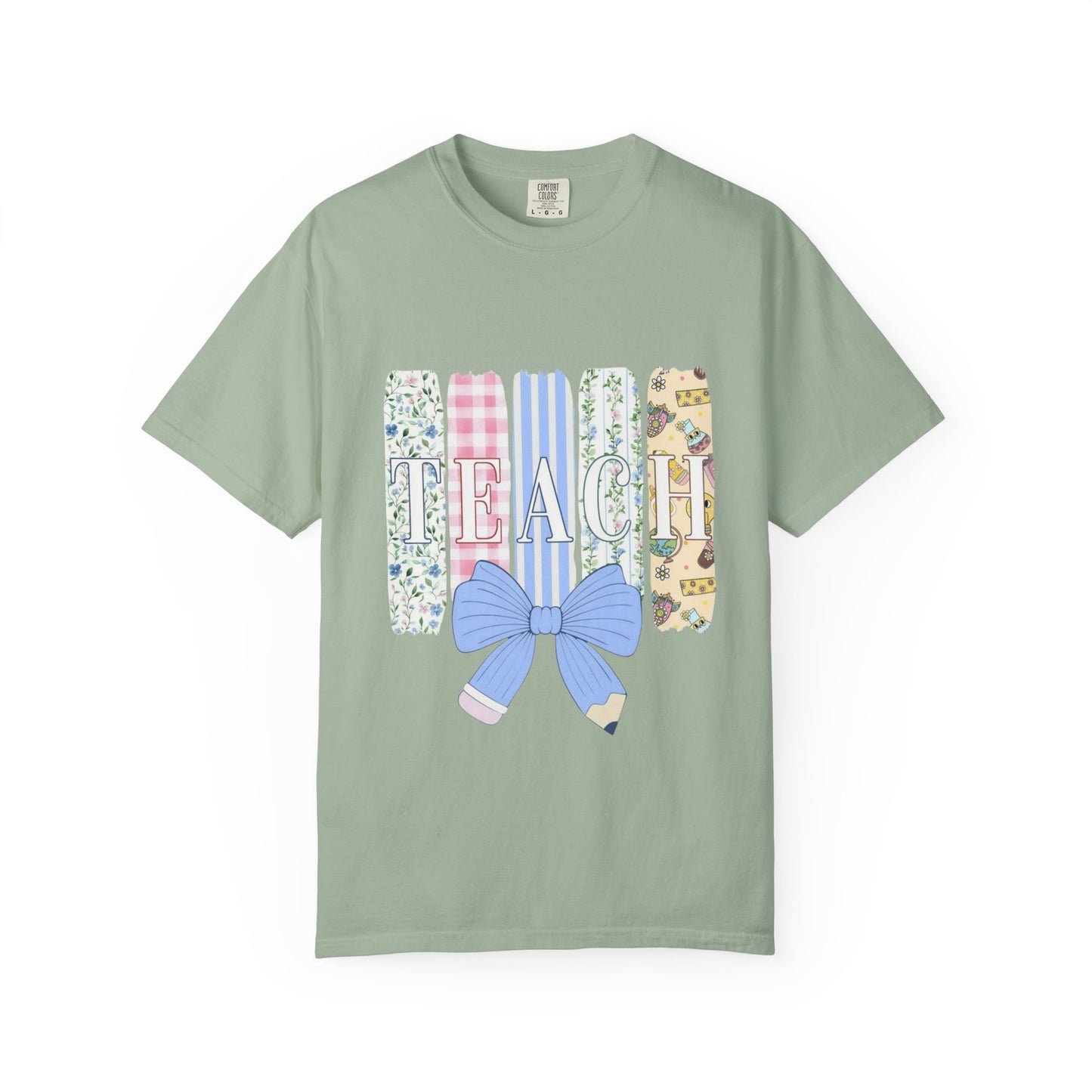 Teacher Floral Pencil Bow T-Shirt