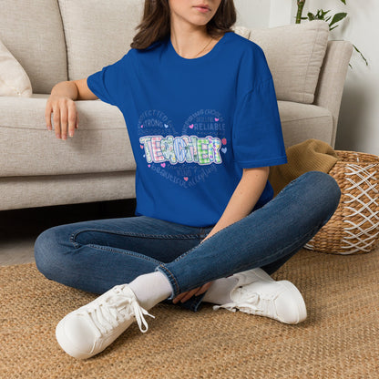 Teacher Heart Word Cloud T-Shirt