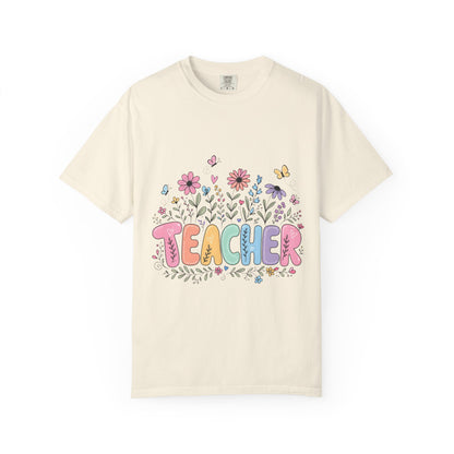 Teacher Floral Graphic T‑Shirt