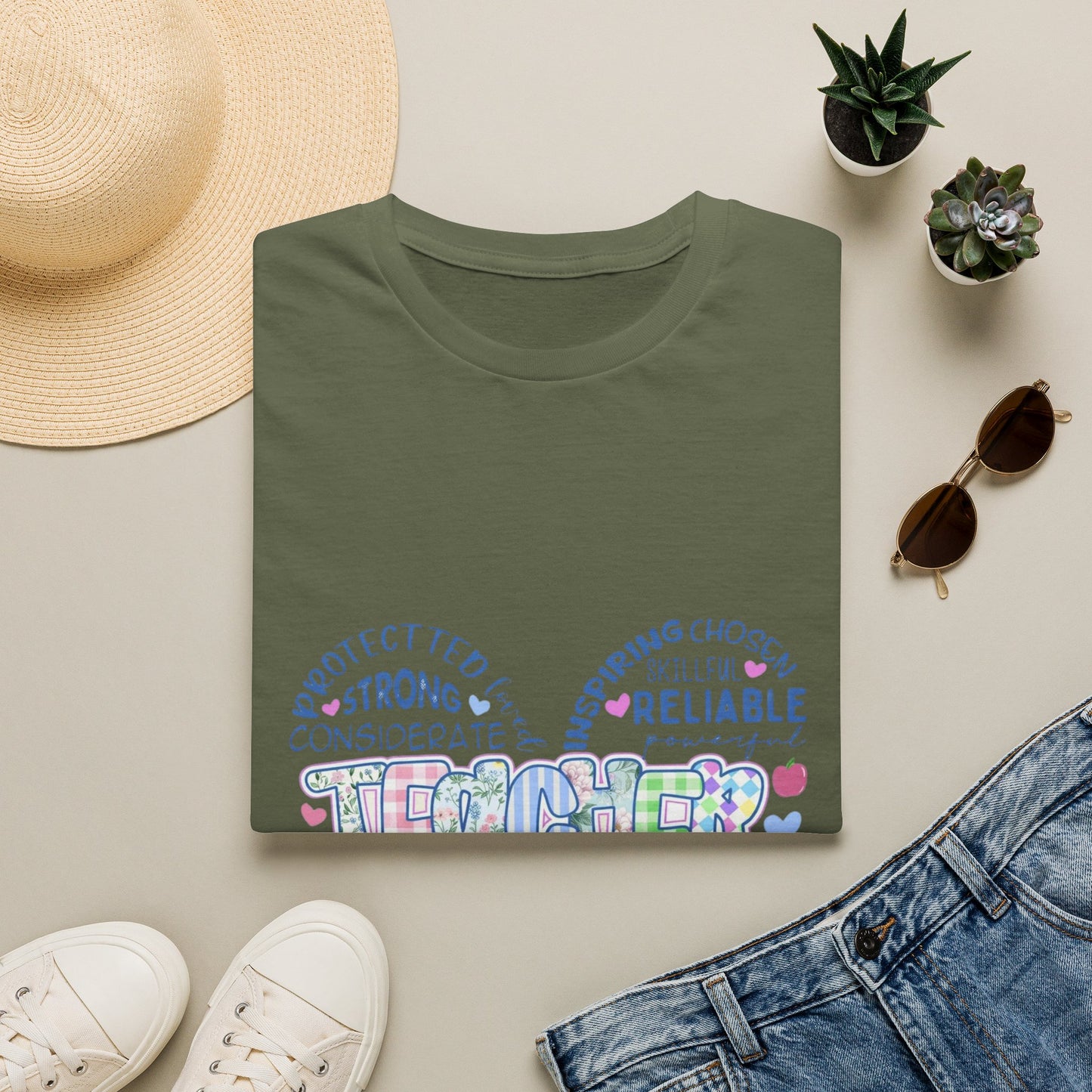 Teacher Heart Word Cloud T-Shirt