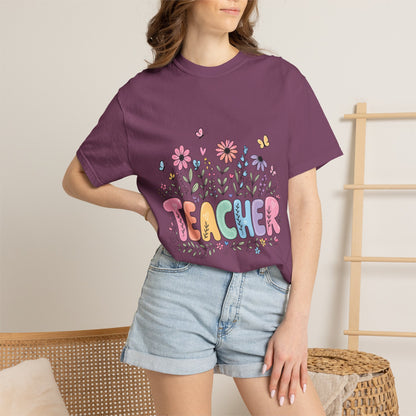 Teacher Floral Graphic T‑Shirt