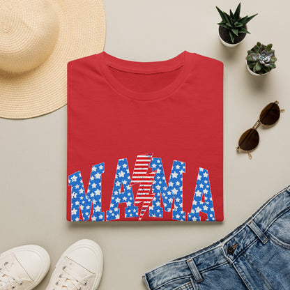 Mama T-Shirt — Patriotic USA Stars & Stripes Fourth of July Tee