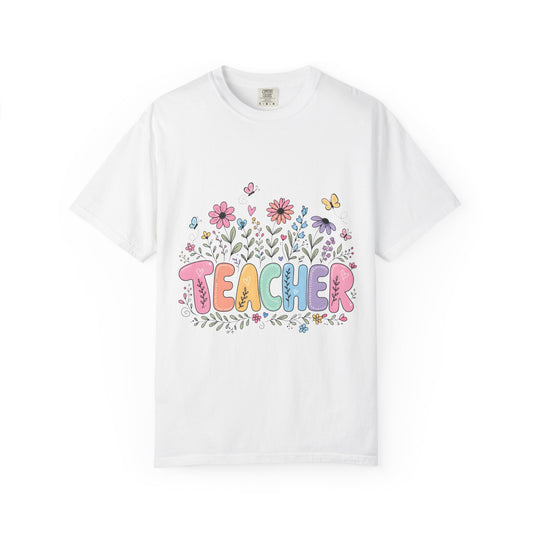 Teacher Floral Graphic T‑Shirt
