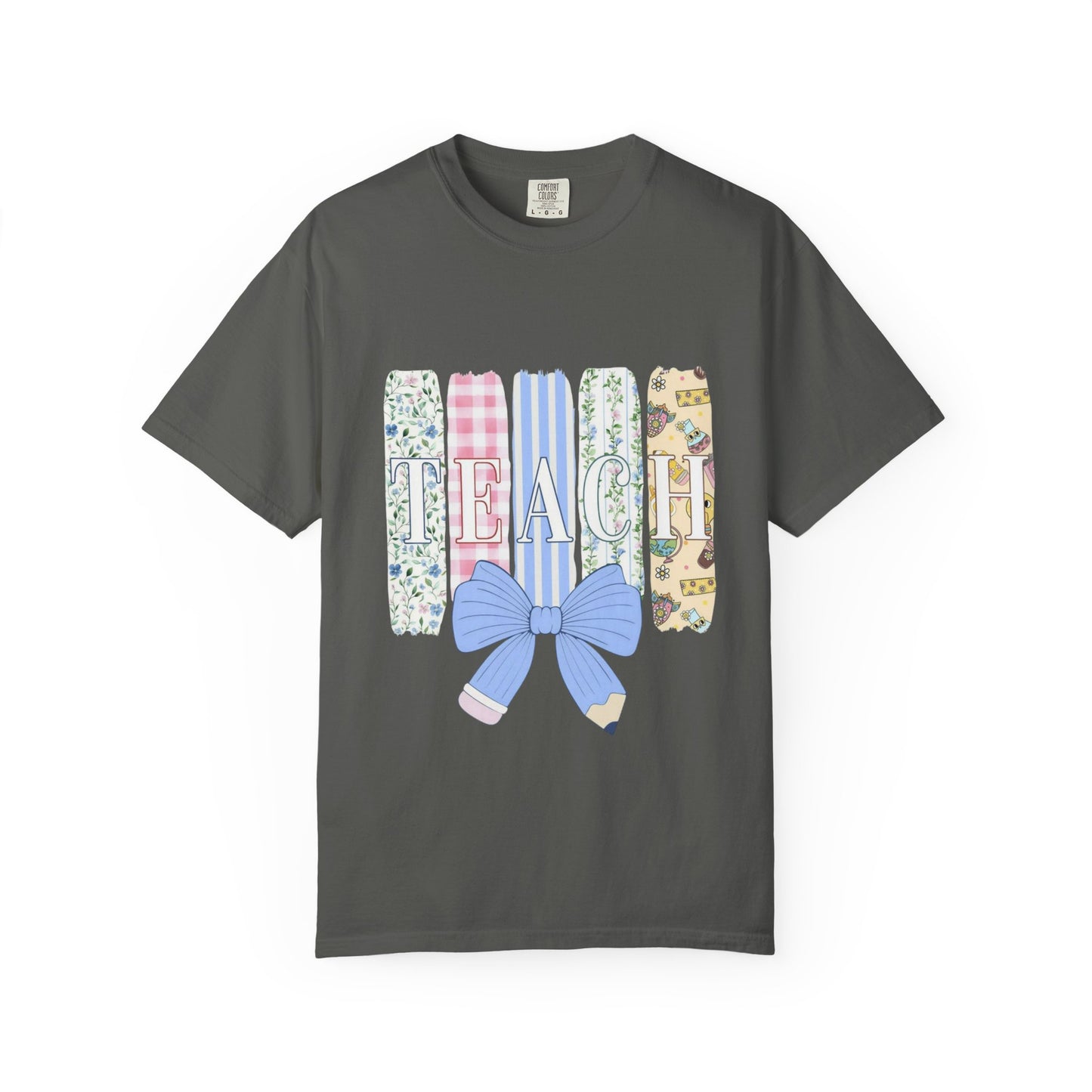 Teacher Floral Pencil Bow T-Shirt