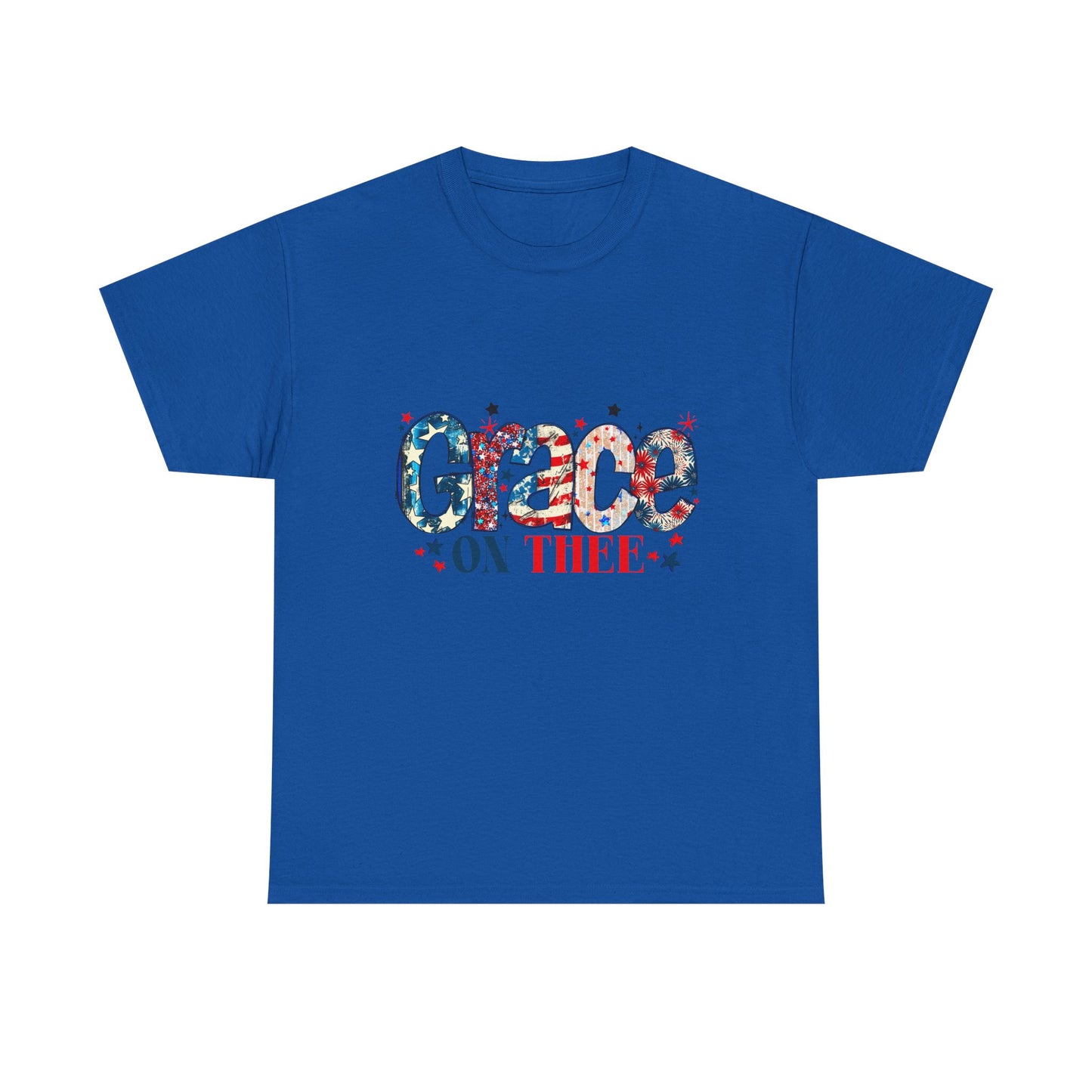 T-Shirt — "Grace on Thee" Patriotic American Flag Design