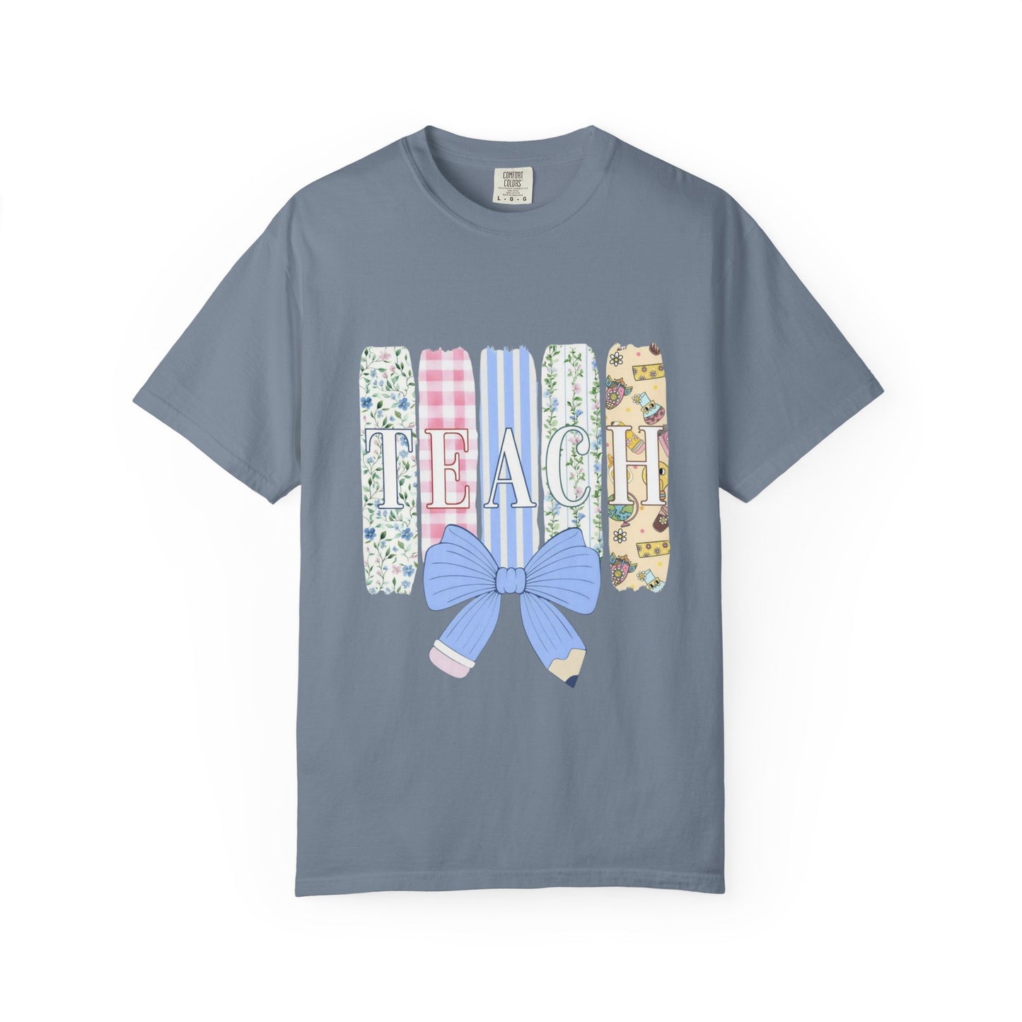 Teacher Floral Pencil Bow T-Shirt
