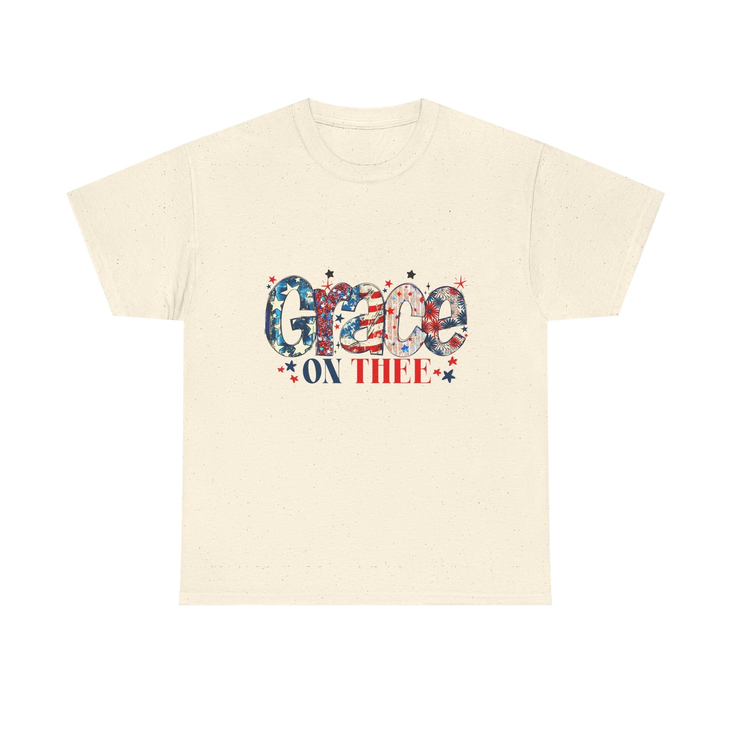T-Shirt — "Grace on Thee" Patriotic American Flag Design