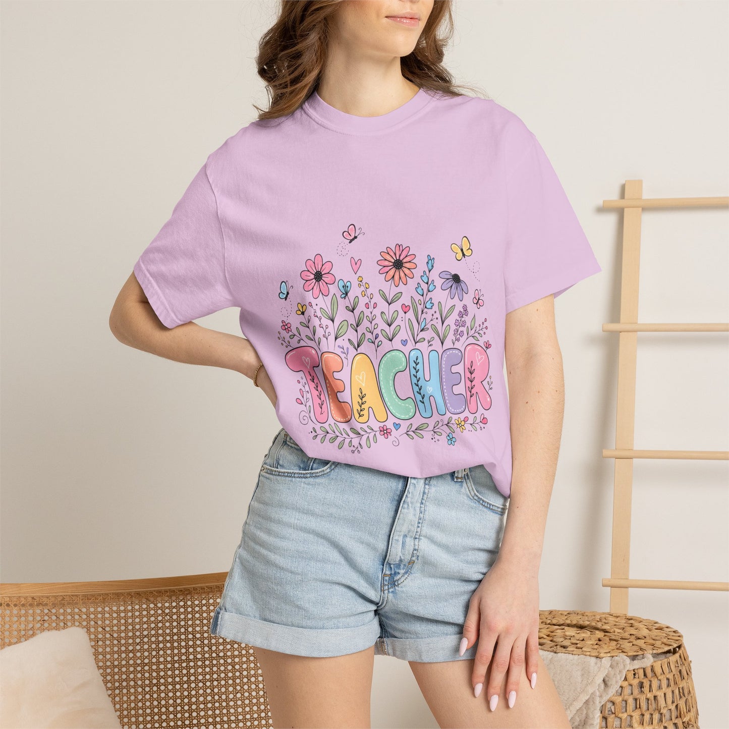 Teacher Floral Graphic T‑Shirt
