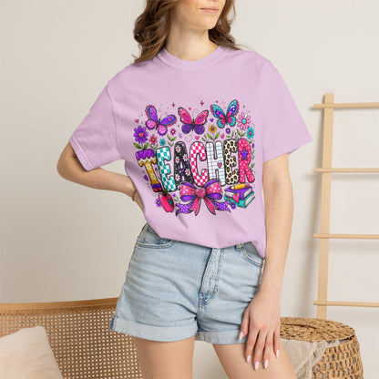 Teacher Colorful Butterfly T-Shirt