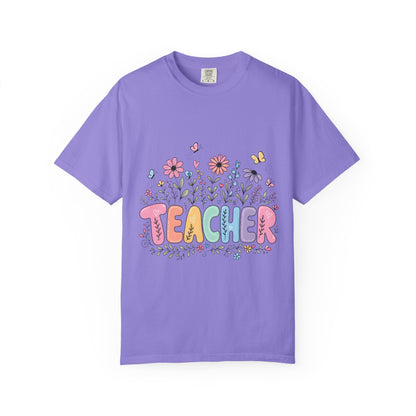 Teacher Floral Graphic T‑Shirt