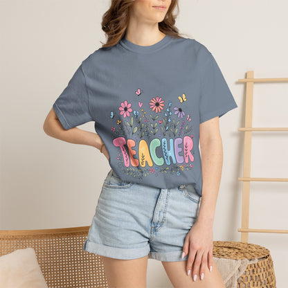 Teacher Floral Graphic T‑Shirt