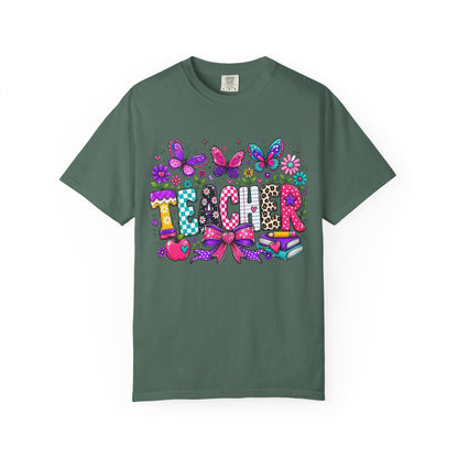 Teacher Colorful Butterfly T-Shirt