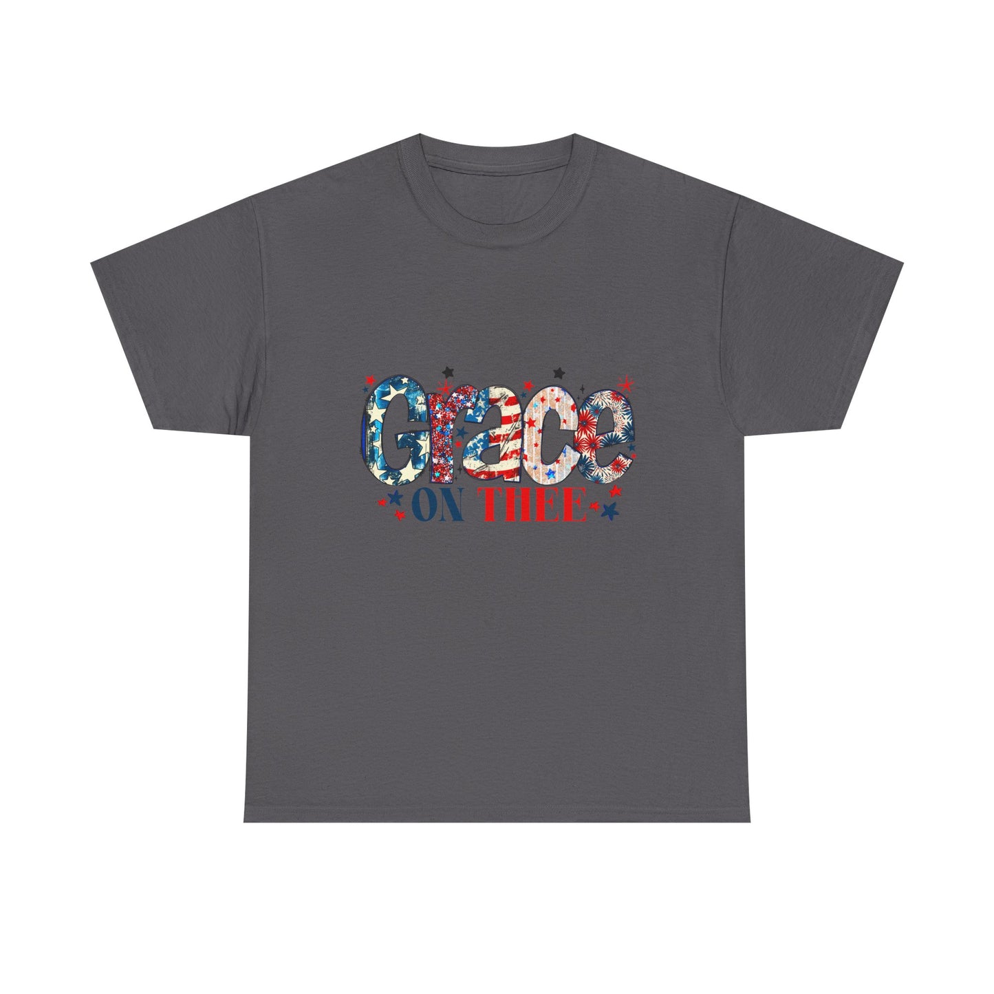 T-Shirt — "Grace on Thee" Patriotic American Flag Design