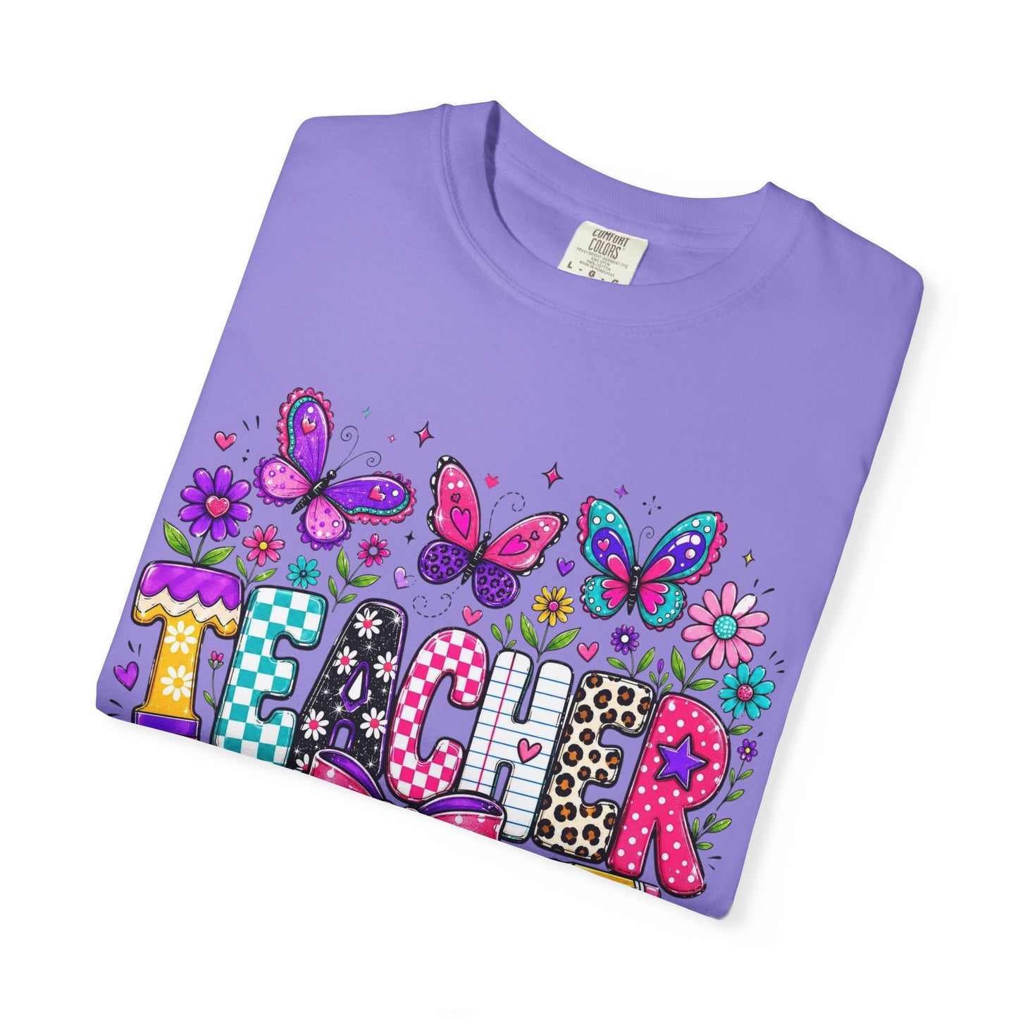 Teacher Colorful Butterfly T-Shirt