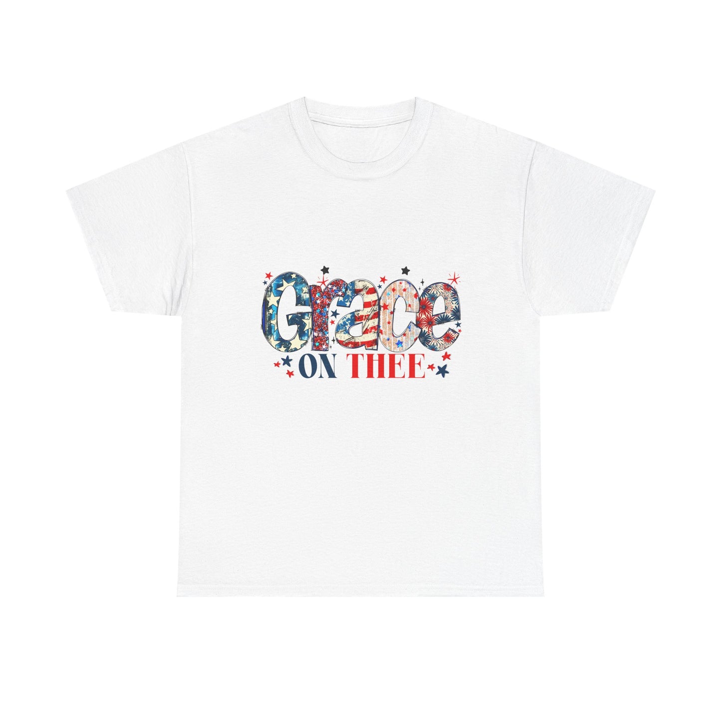 T-Shirt — "Grace on Thee" Patriotic American Flag Design