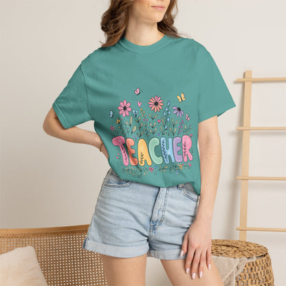Teacher Floral Graphic T‑Shirt