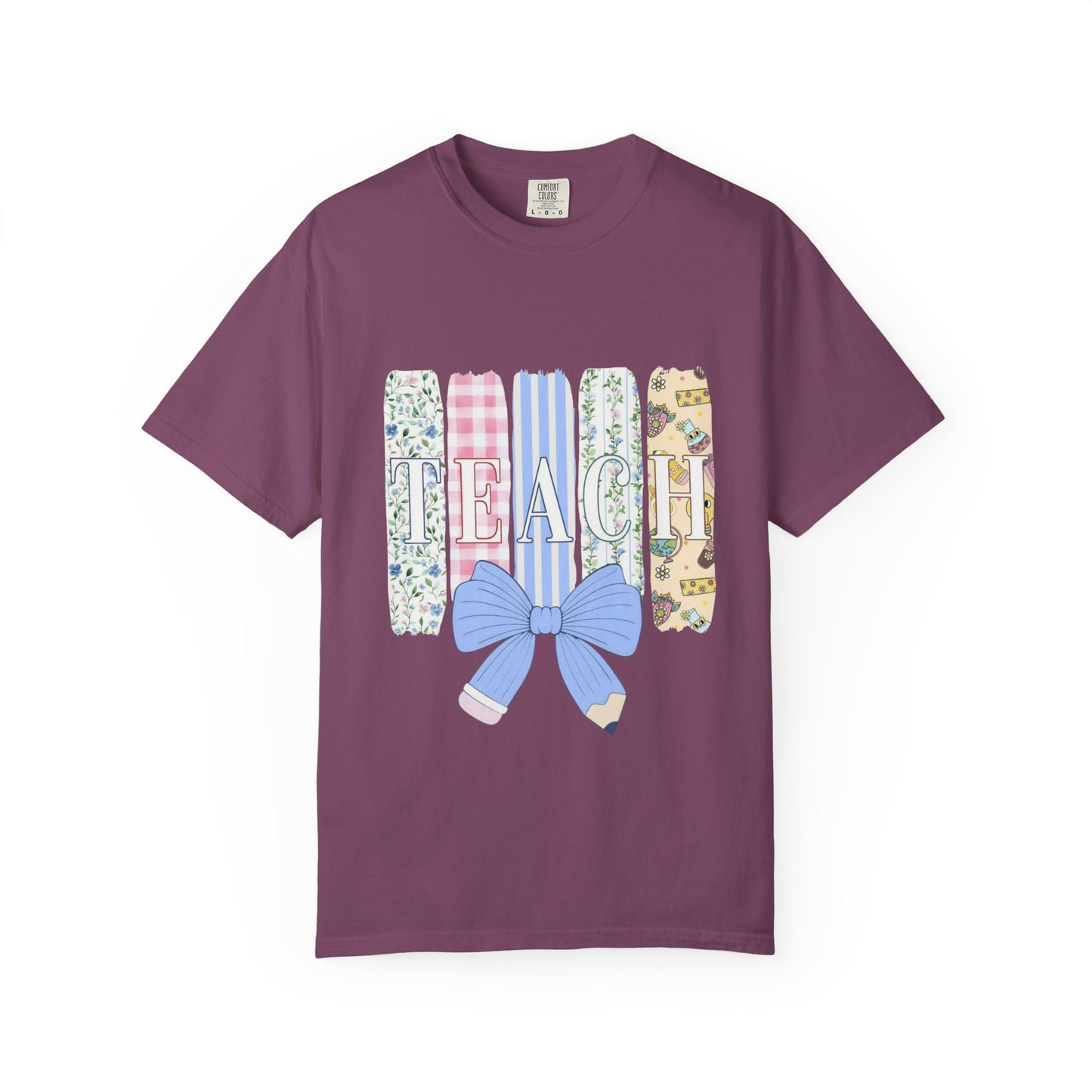 Teacher Floral Pencil Bow T-Shirt