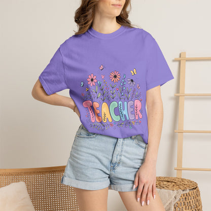 Teacher Floral Graphic T‑Shirt