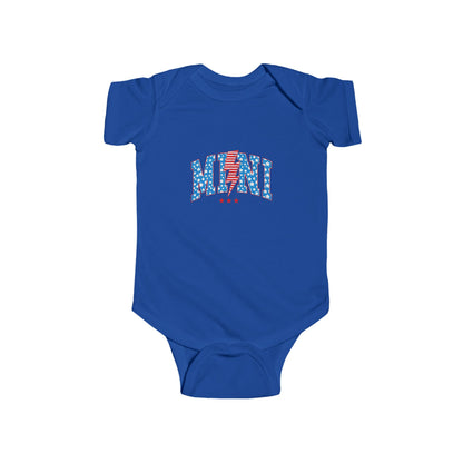 Infant Bodysuit "MOM" Patriotic Stars & Stripes Baby Onesie — 4th of July, Newborn Gift