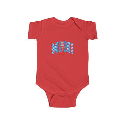 Infant Bodysuit "MOM" Patriotic Stars & Stripes Baby Onesie — 4th of July, Newborn Gift