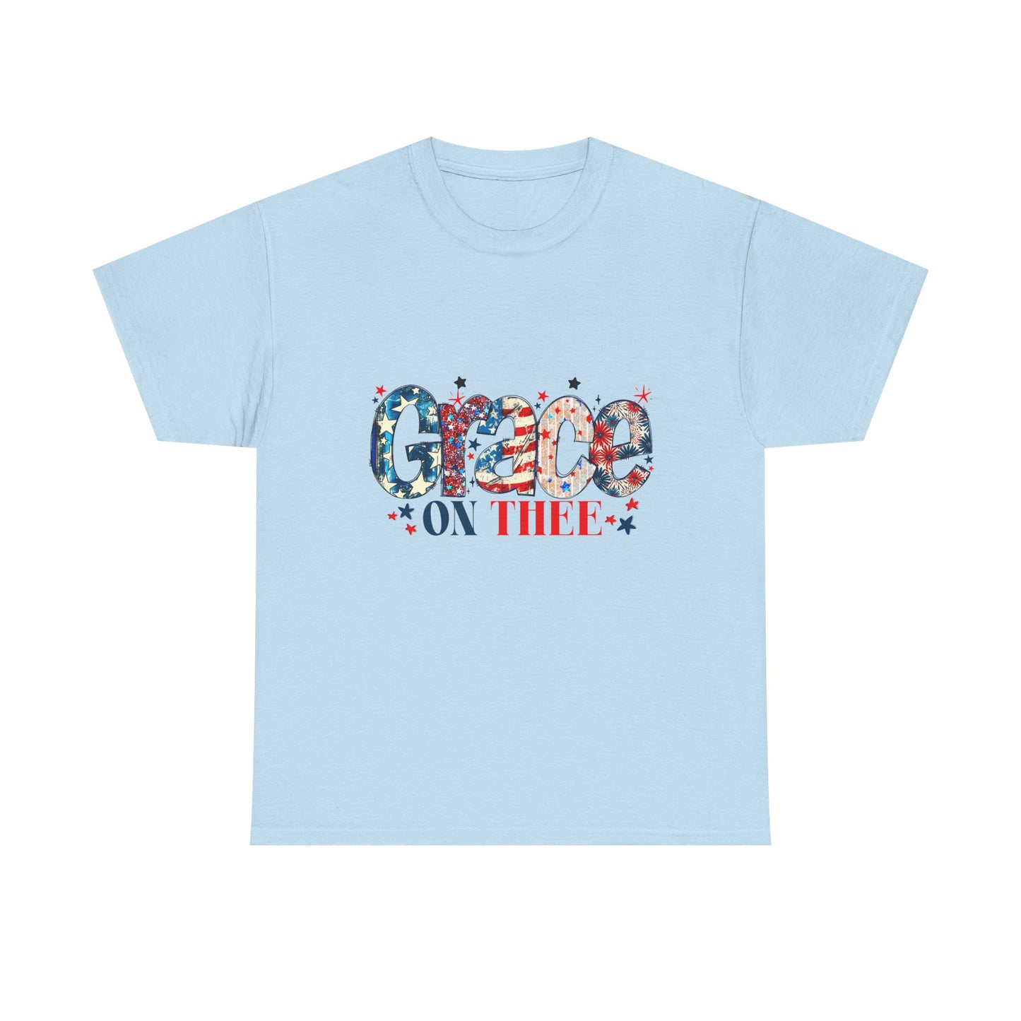 T-Shirt — "Grace on Thee" Patriotic American Flag Design