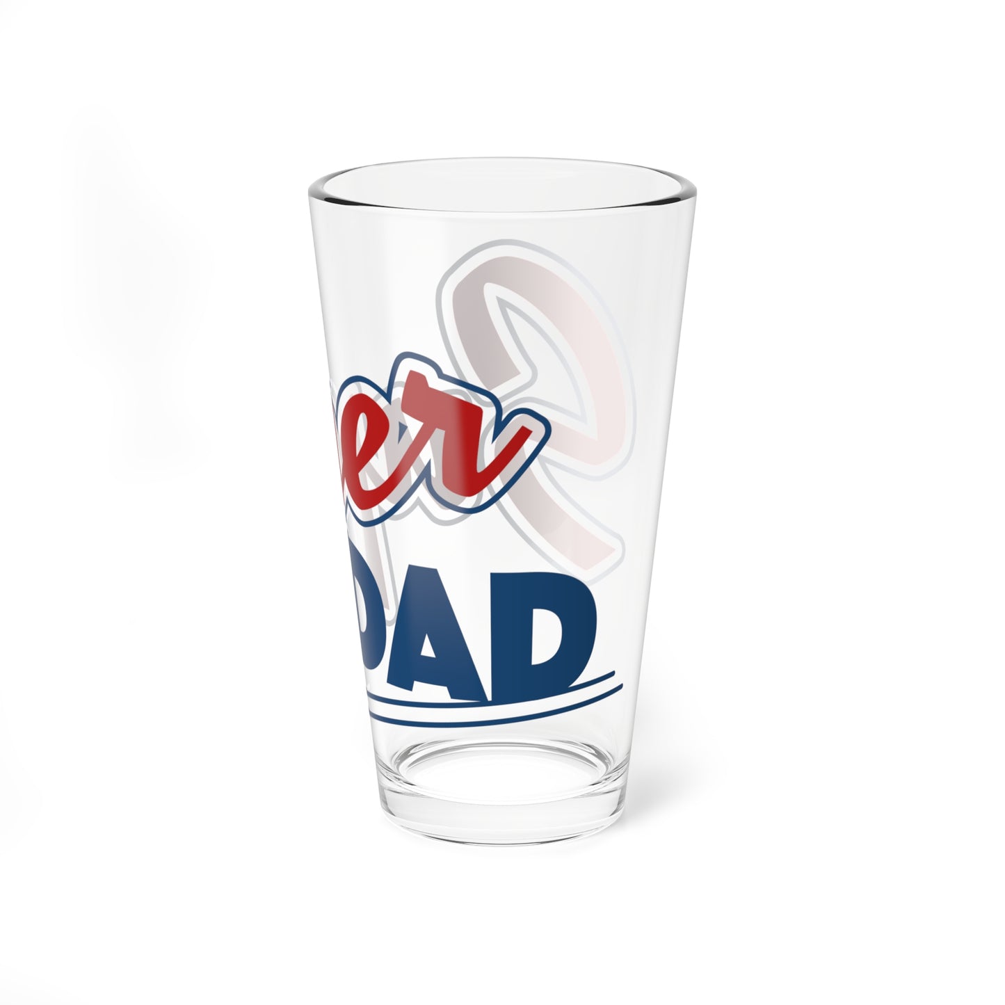 Mixing Glass — “Super Dad” 16oz Beer Pint Glass, Father’s Day Gift