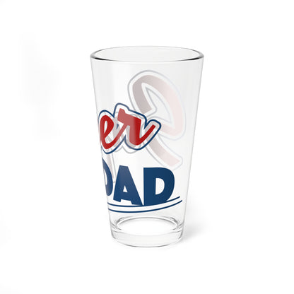 Mixing Glass — “Super Dad” 16oz Beer Pint Glass, Father’s Day Gift