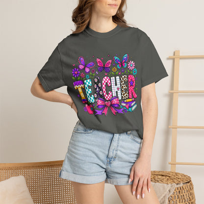 Teacher Colorful Butterfly T-Shirt