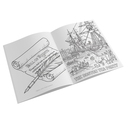America 250th Anniversary Coloring Book - Founding of America: Birth of a Nation
